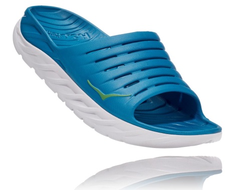 Chinelos Hoka One One ORA Recovery Slide Portugal - Chinelos Homem Azuis / Verdes - FQPOAX-401